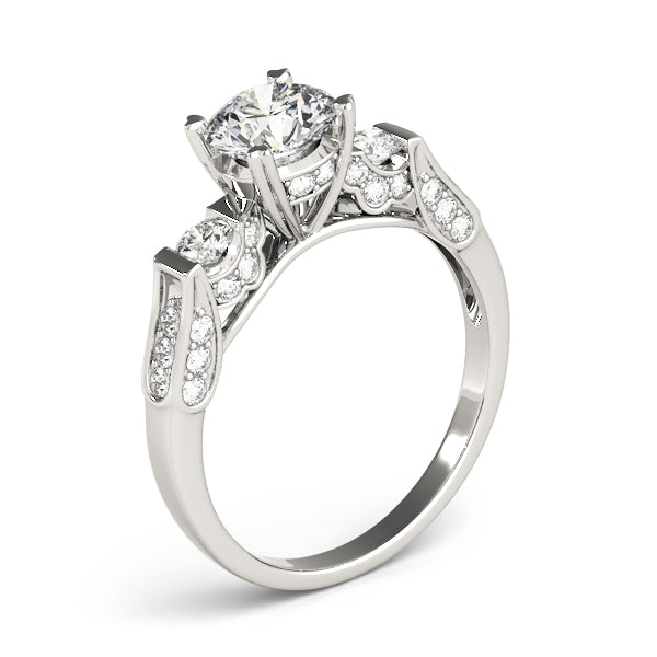 Engagement Rings 3 Stone Round - TN83585