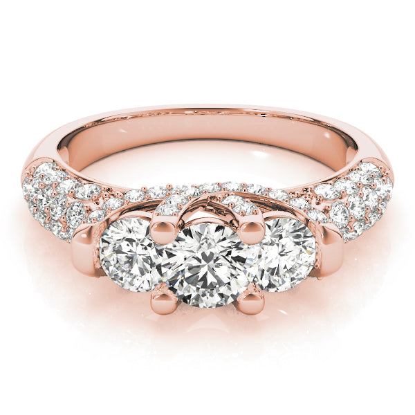 Engagement Rings 3 Stone Round - TN83741