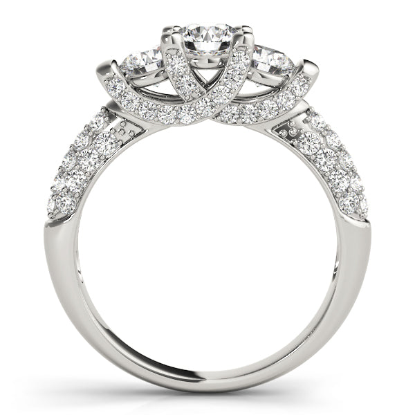 Engagement Rings 3 Stone Round - TN83741