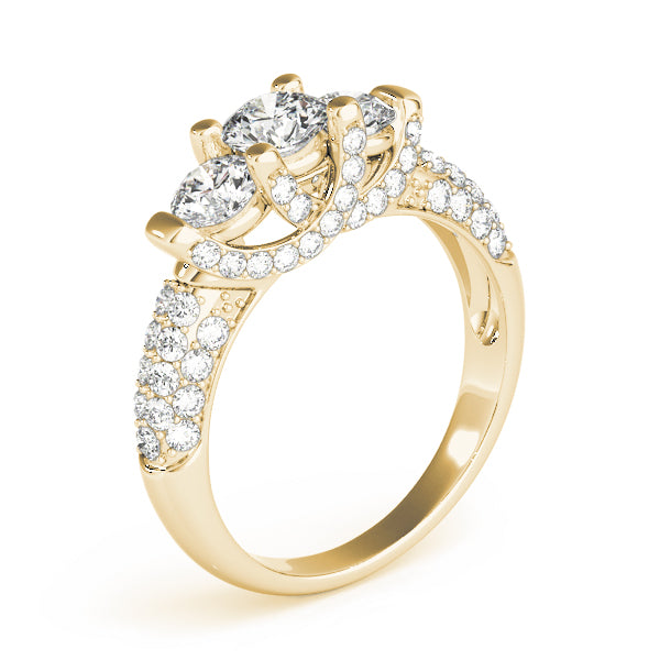 Engagement Rings 3 Stone Round - TN83741