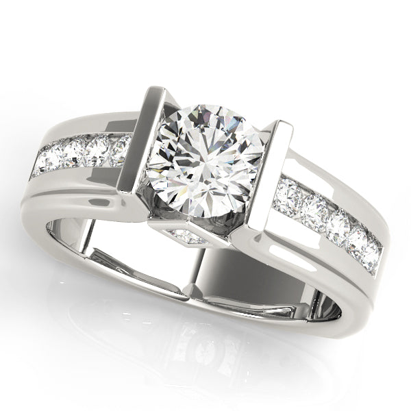 Engagement Rings Single Row Channel Set - TN83749-B