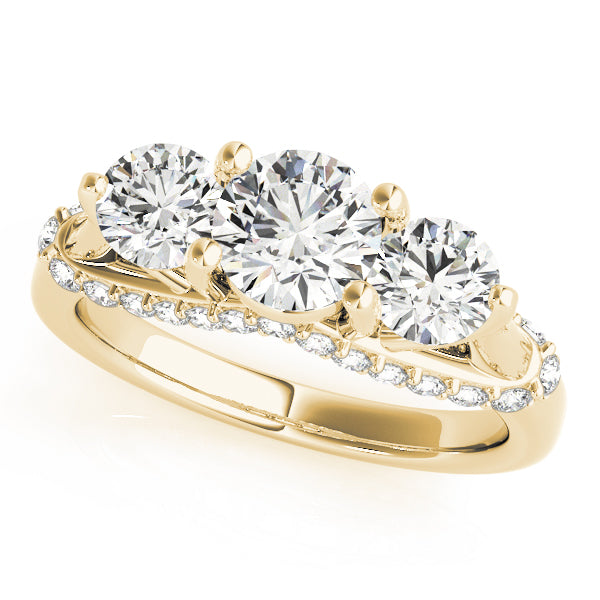 Engagement Rings 3 Stone Round - TN83824