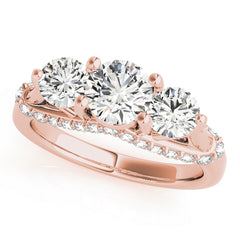 Engagement Rings 3 Stone Round - TN83824