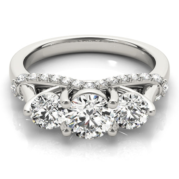 Engagement Rings 3 Stone Round - TN83824