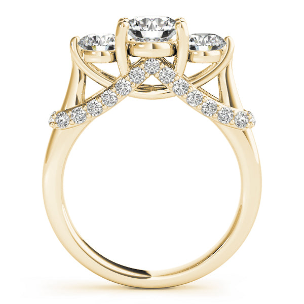 Engagement Rings 3 Stone Round - TN83824