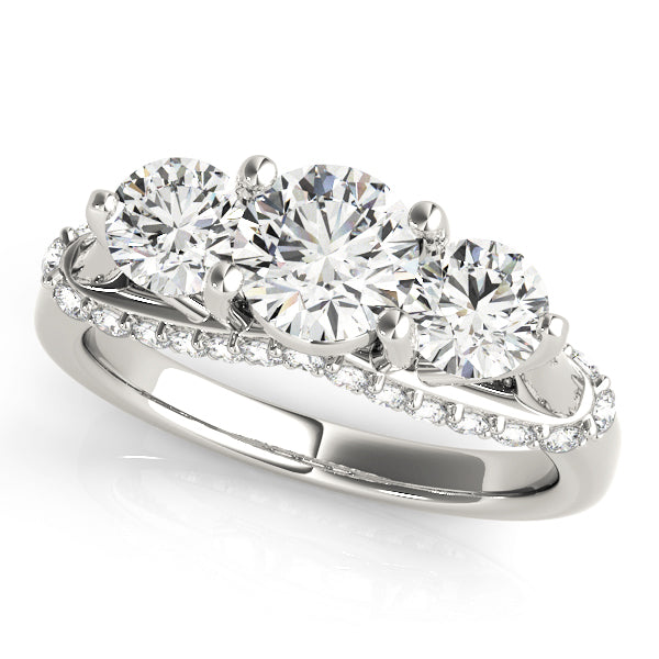 Engagement Rings 3 Stone Round - TN83824