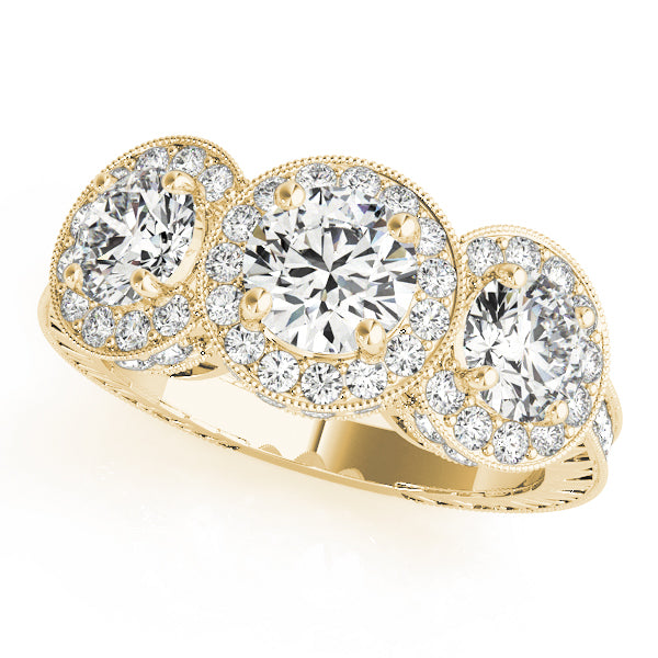 Engagement Rings 3 Stone Round - TN84080