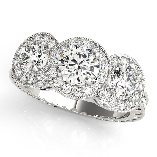 Engagement Rings 3 Stone Round - TN84080