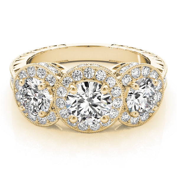 Engagement Rings 3 Stone Round - TN84080