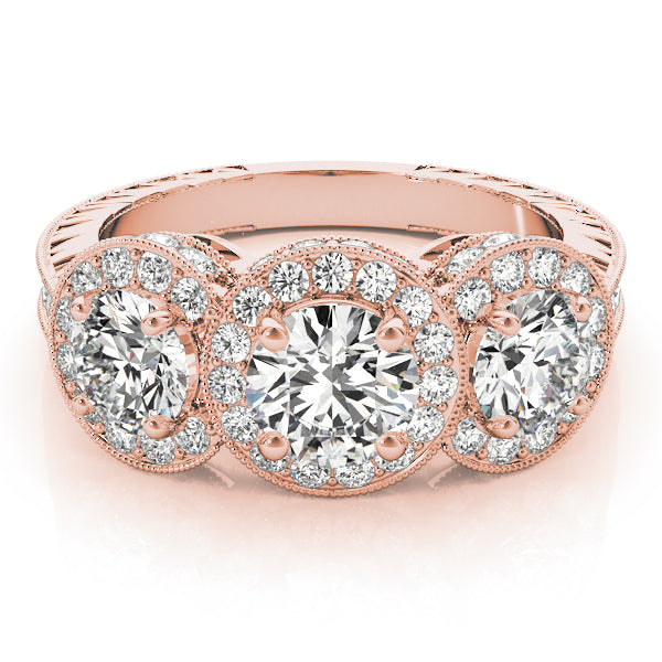 Engagement Rings 3 Stone Round - TN84080