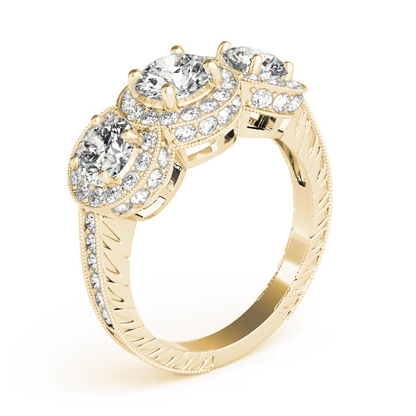Engagement Rings 3 Stone Round - TN84080