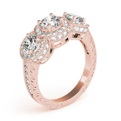 Engagement Rings 3 Stone Round - TN84080