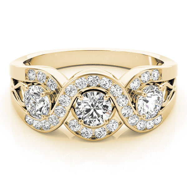 Engagement Rings 3 Stone Round - TN84119