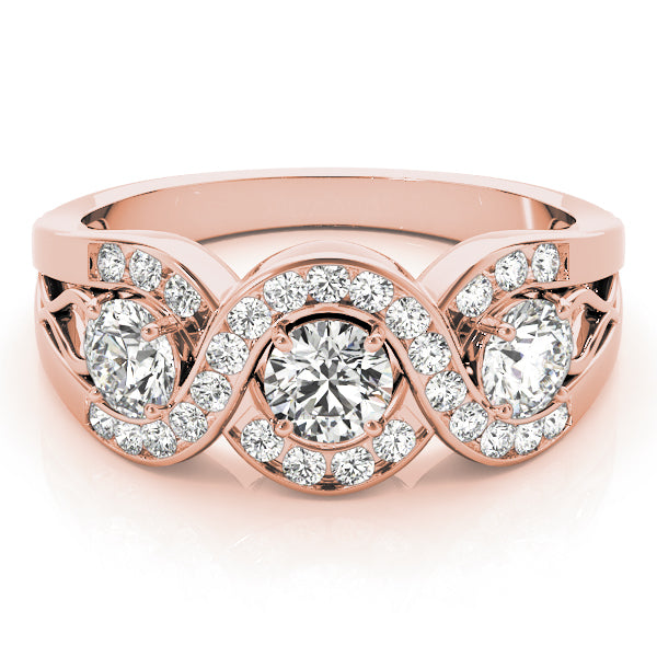 Engagement Rings 3 Stone Round - TN84119