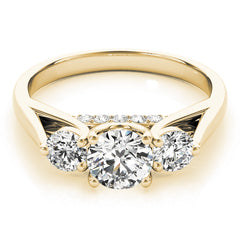Engagement Rings 3 Stone Round - TN84124