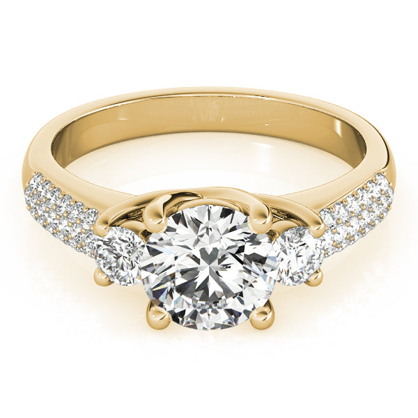 Engagement Rings 3 Stone Round - TN84177