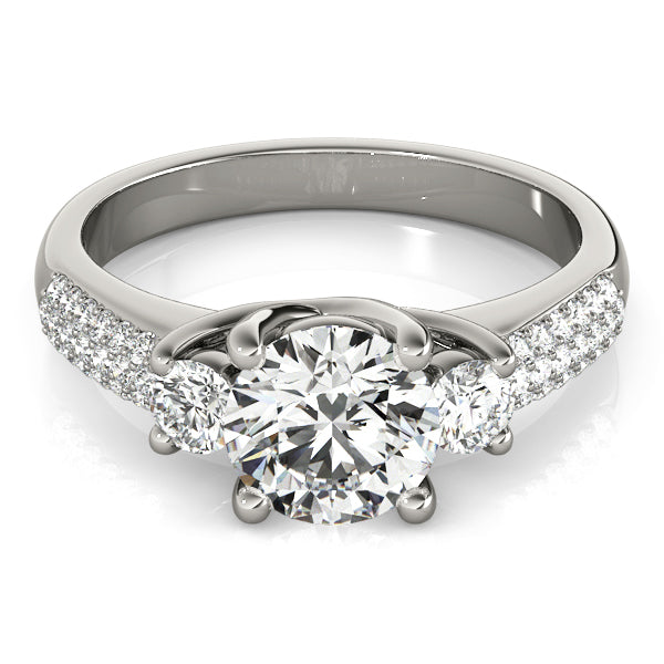 Engagement Rings 3 Stone Round - TN84177