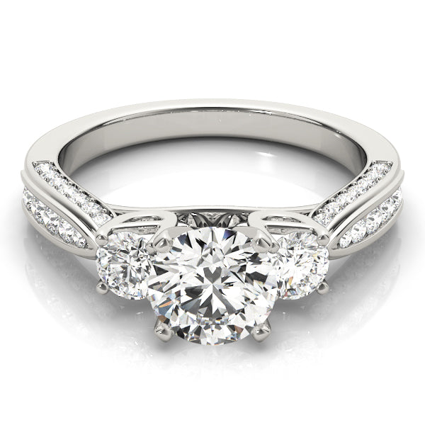 Engagement Rings 3 Stone Round - TN84296