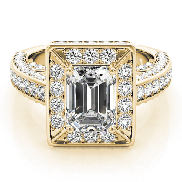 Halo Engagement Ring For Emerald Cut - TN84605