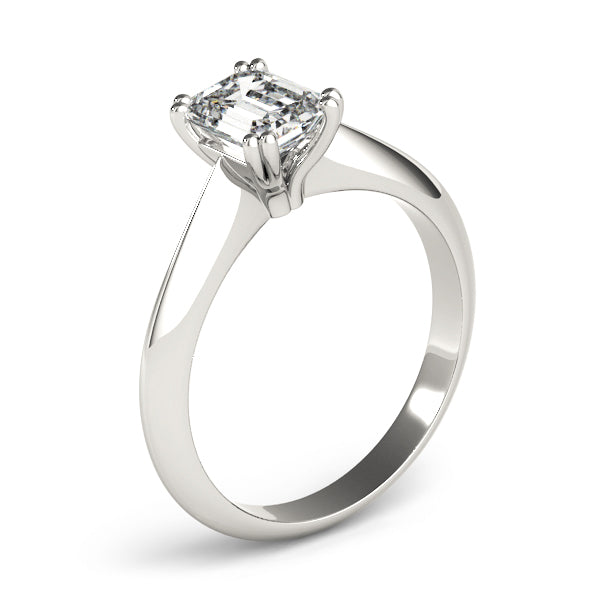 Double Prong Emerald Cut Engagement Ring - TN84960