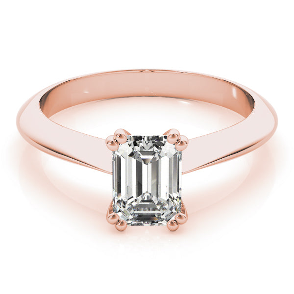 Double Prong Emerald Cut Engagement Ring - TN84960