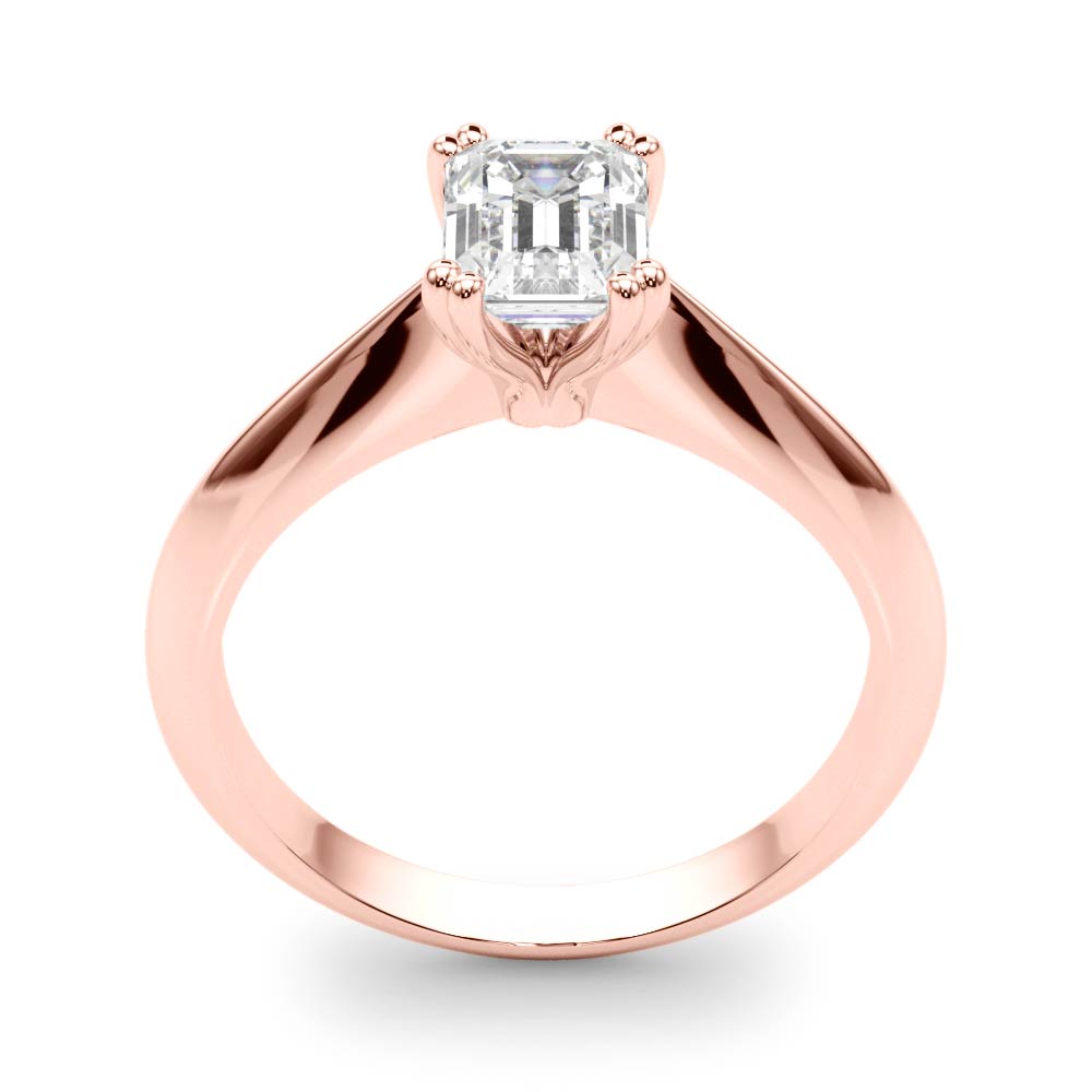 Double Prong Emerald Cut Engagement Ring - TN84960