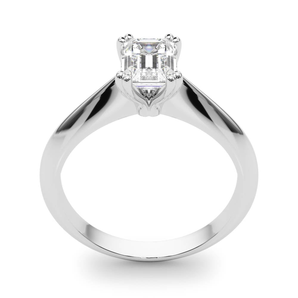 Double Prong Emerald Cut Engagement Ring - TN84960