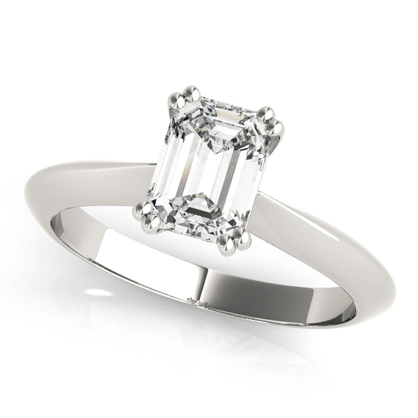 Double Prong Emerald Cut Engagement Ring - TN84960