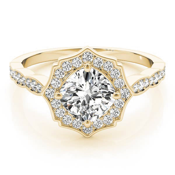 Scalloped Cushion Halo Ring - TN84996