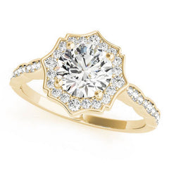 Scalloped Round Halo Ring - TN84997