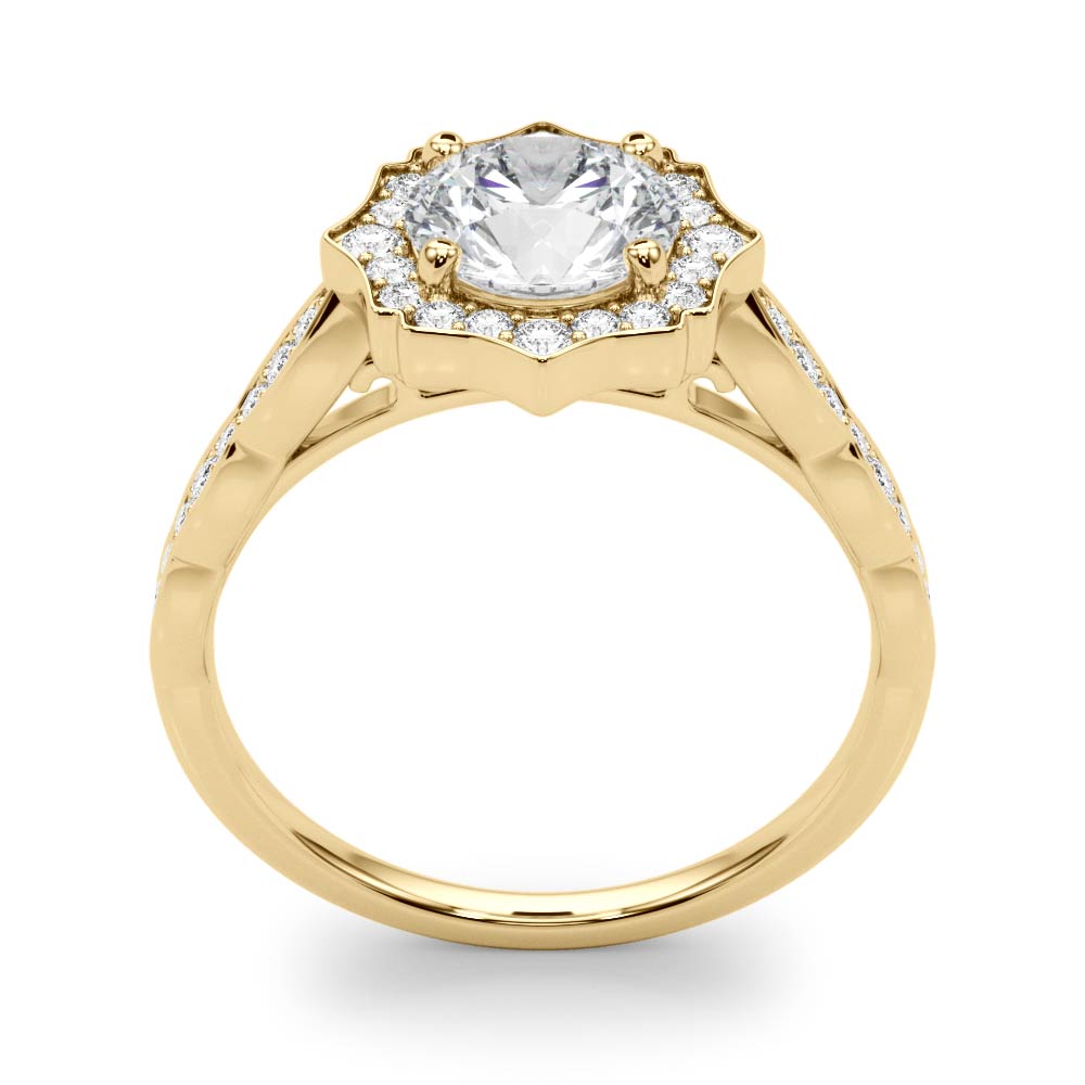 Scalloped Round Halo Ring - TN84997