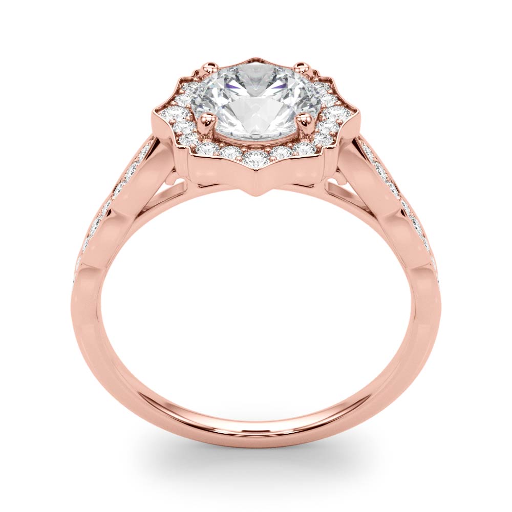 Scalloped Round Halo Ring - TN84997