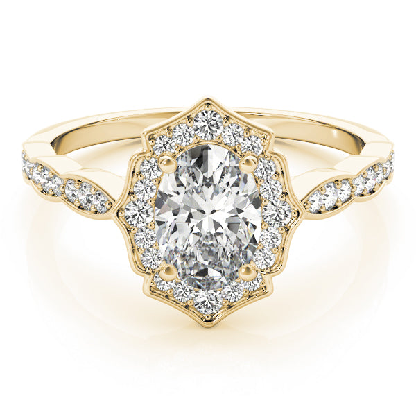 Scalloped Oval Halo Ring - TN84998