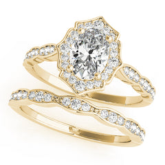 Scalloped Oval Halo Ring - TN84998