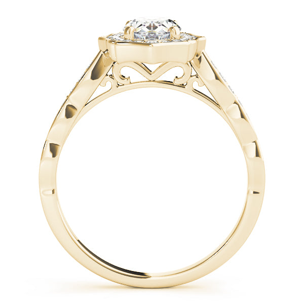 Scalloped Oval Halo Ring - TN84998