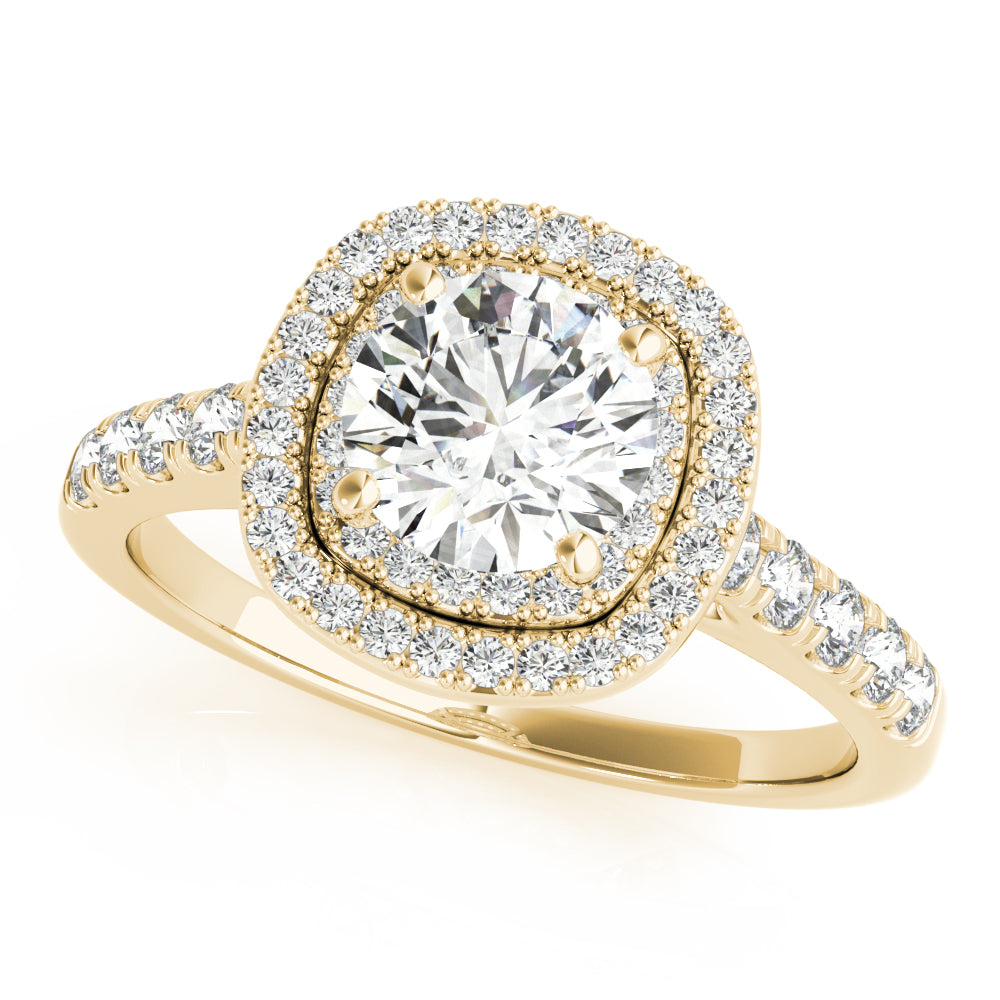 Double Halo Cushion Engagement Ring - TN85150
