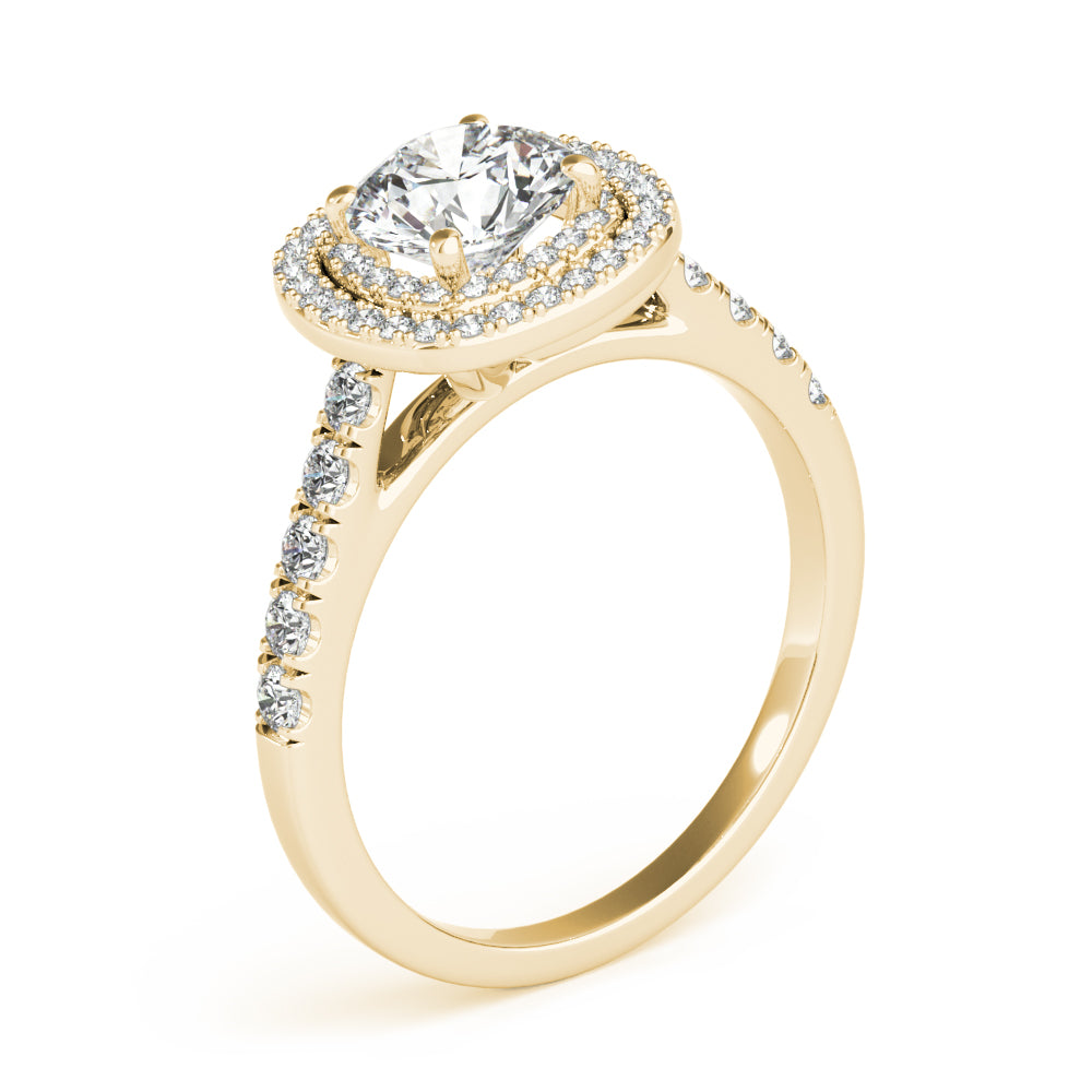 Double Halo Cushion Engagement Ring - TN85150