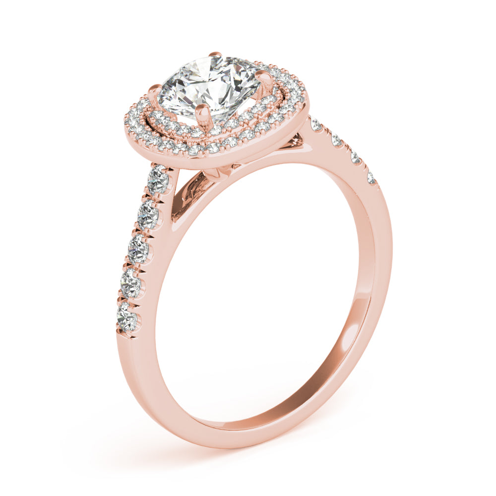 Double Halo Cushion Engagement Ring - TN85150