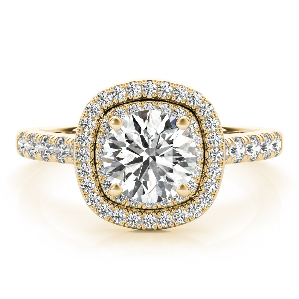 Double Halo Cushion Engagement Ring - TN85150