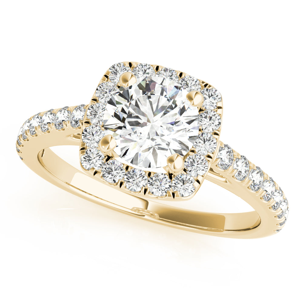 Cathedral Round Halo Engagement Ring - TN85151