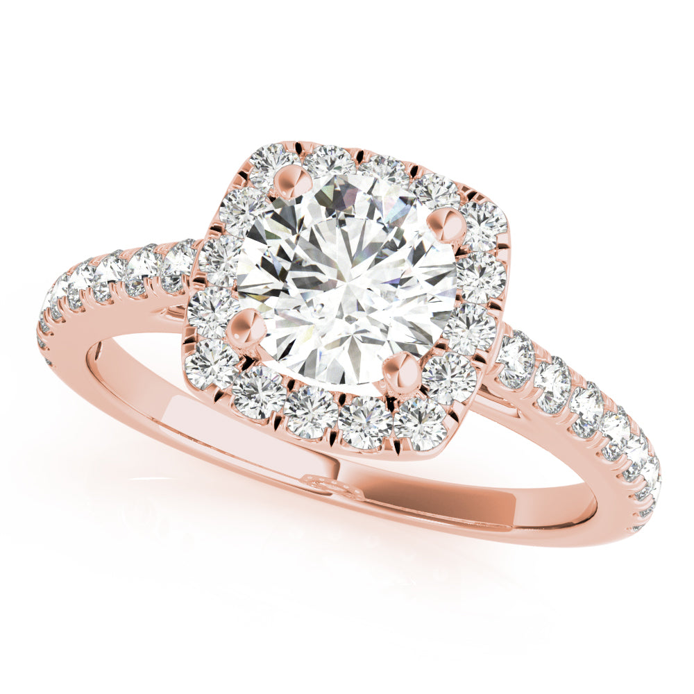 Cathedral Round Halo Engagement Ring - TN85151