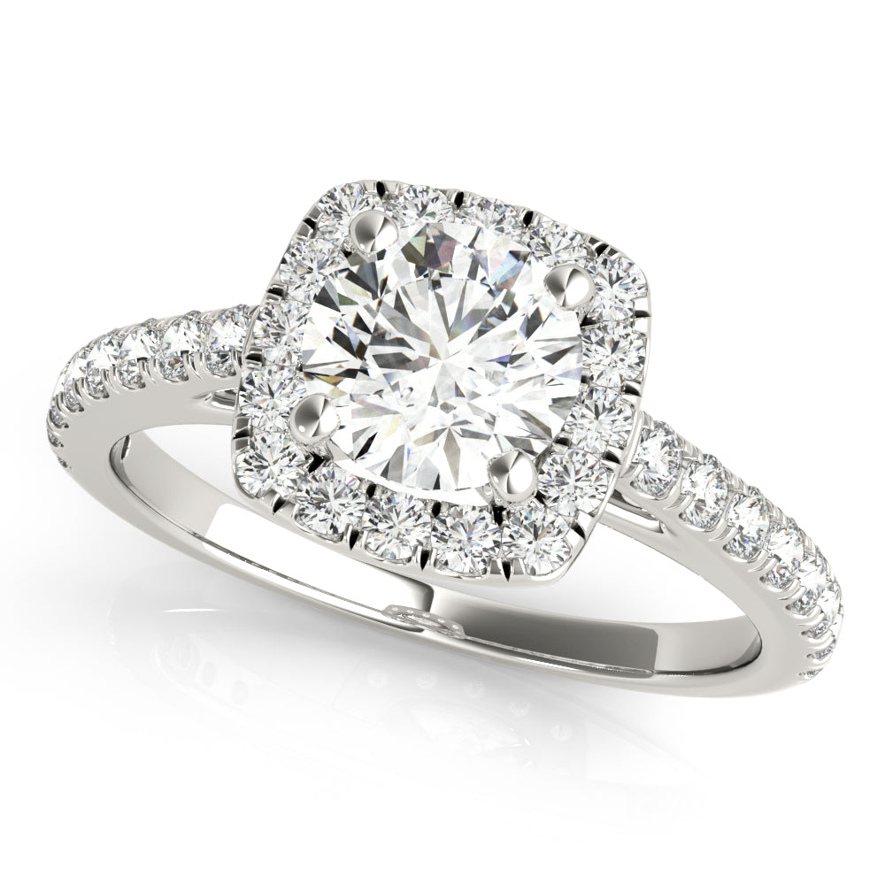 Cathedral Round Halo Engagement Ring - TN85151