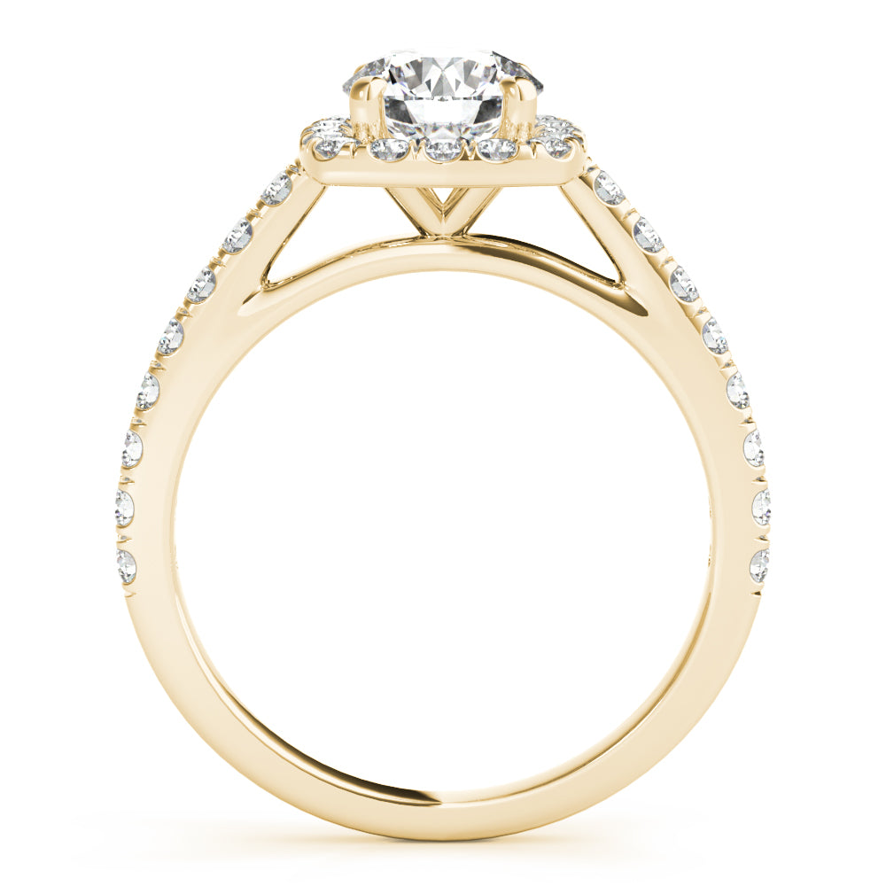 Cathedral Round Halo Engagement Ring - TN85151