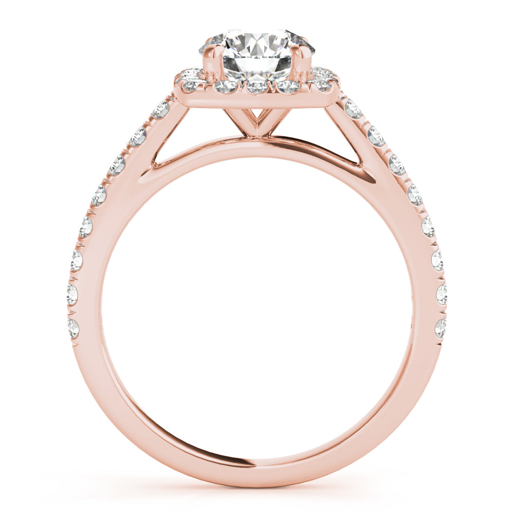 Cathedral Round Halo Engagement Ring - TN85151