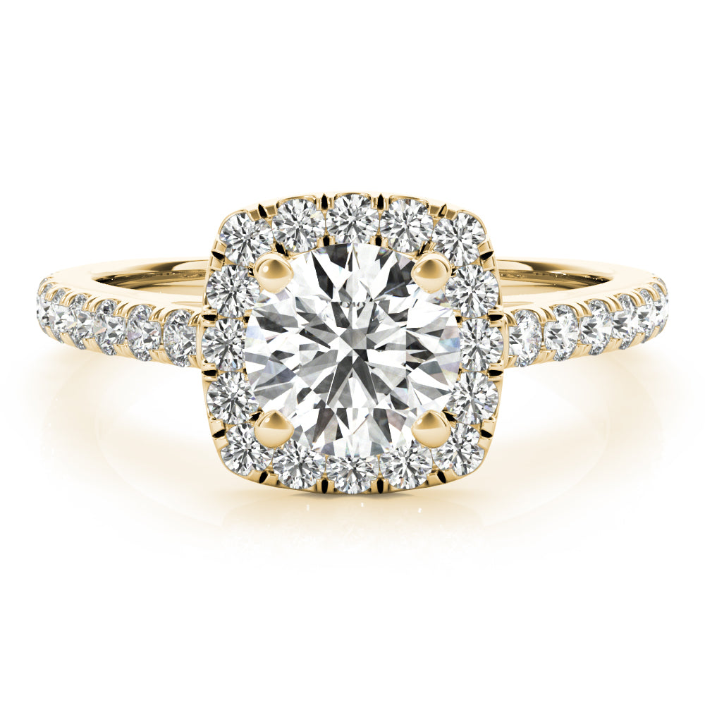 Cathedral Round Halo Engagement Ring - TN85151
