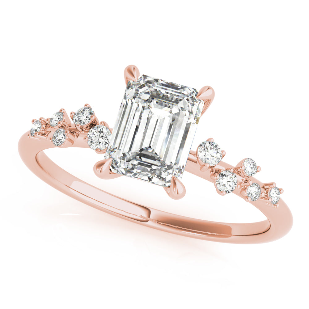 Engagement Ring Emerald Cut Center - TN85257