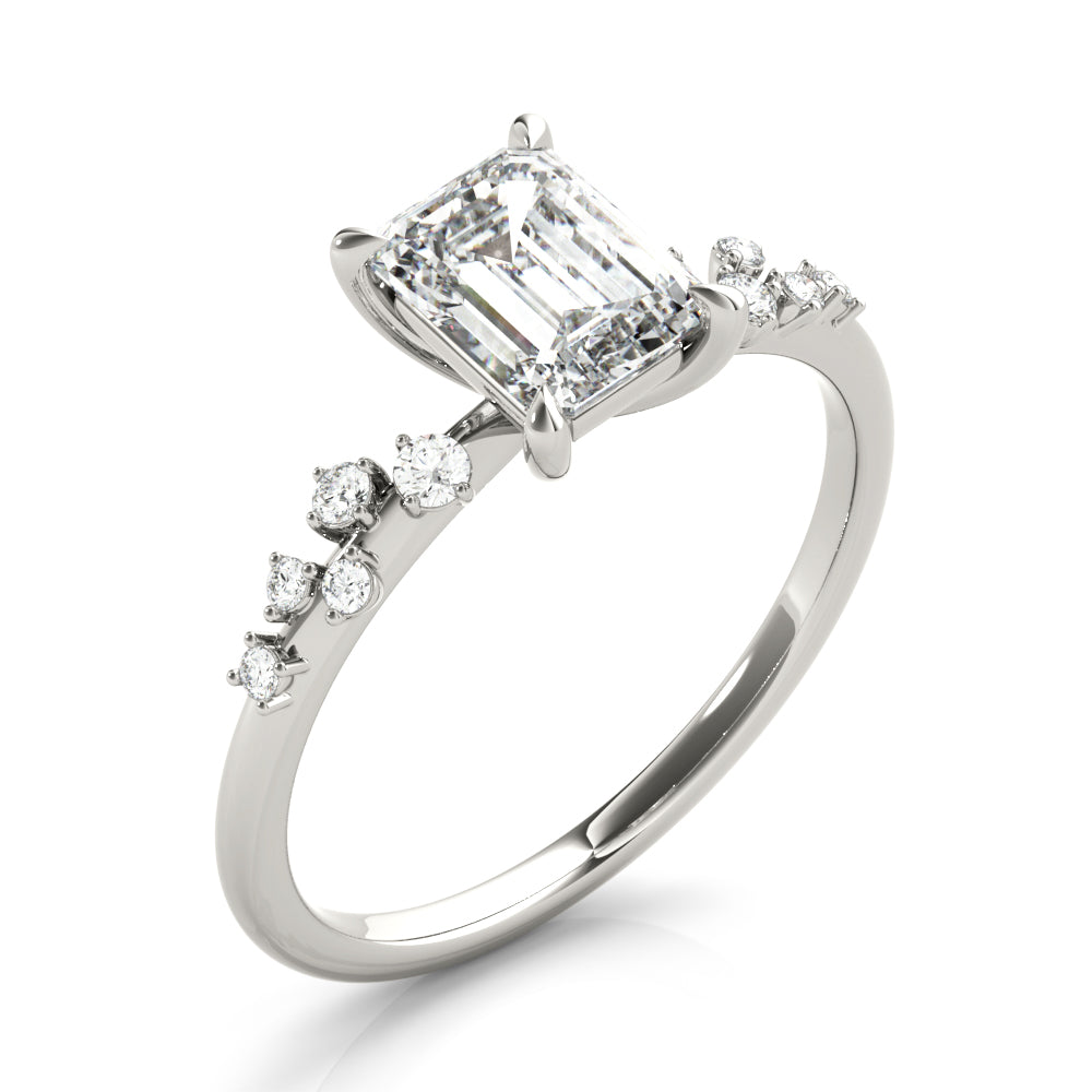 Engagement Ring Emerald Cut Center - TN85257