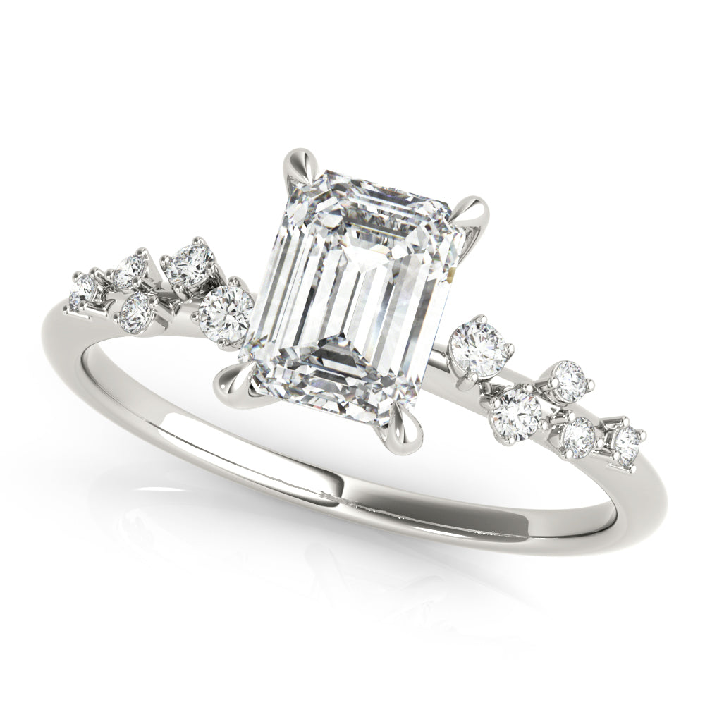 Engagement Ring Emerald Cut Center - TN85257