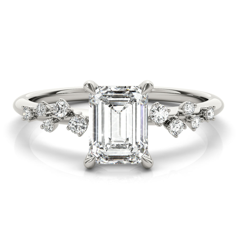 Engagement Ring Emerald Cut Center - TN85257