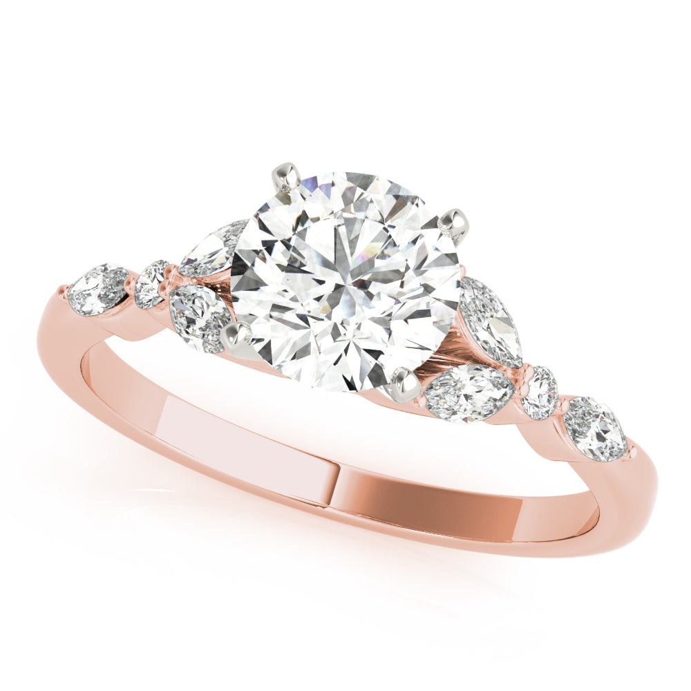 Marquise & Round Engagement Ring - TN85259